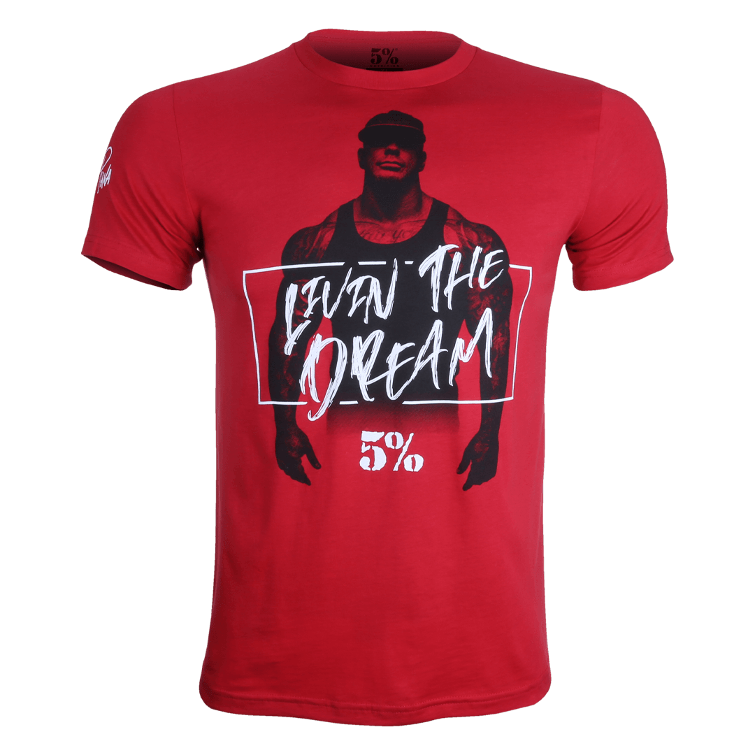 Livin The Dream, Red T-Shirt - 5% Nutrition