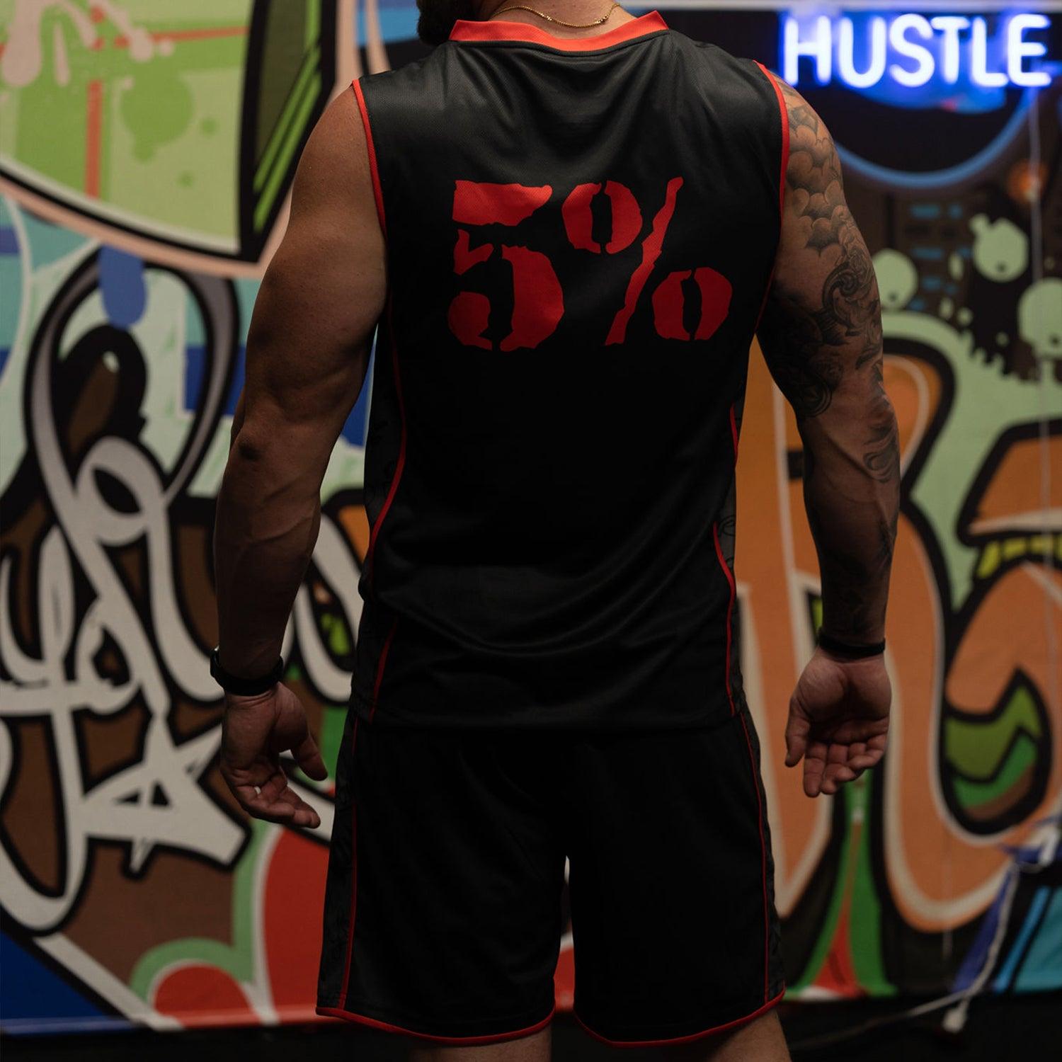 Love It Kill It, Black & Red Basketball Jersey - 5% Nutrition