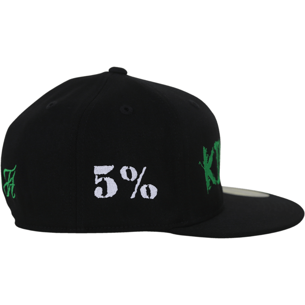 Love It Kill It, Black Hat with Green Lettering - 5% Nutrition
