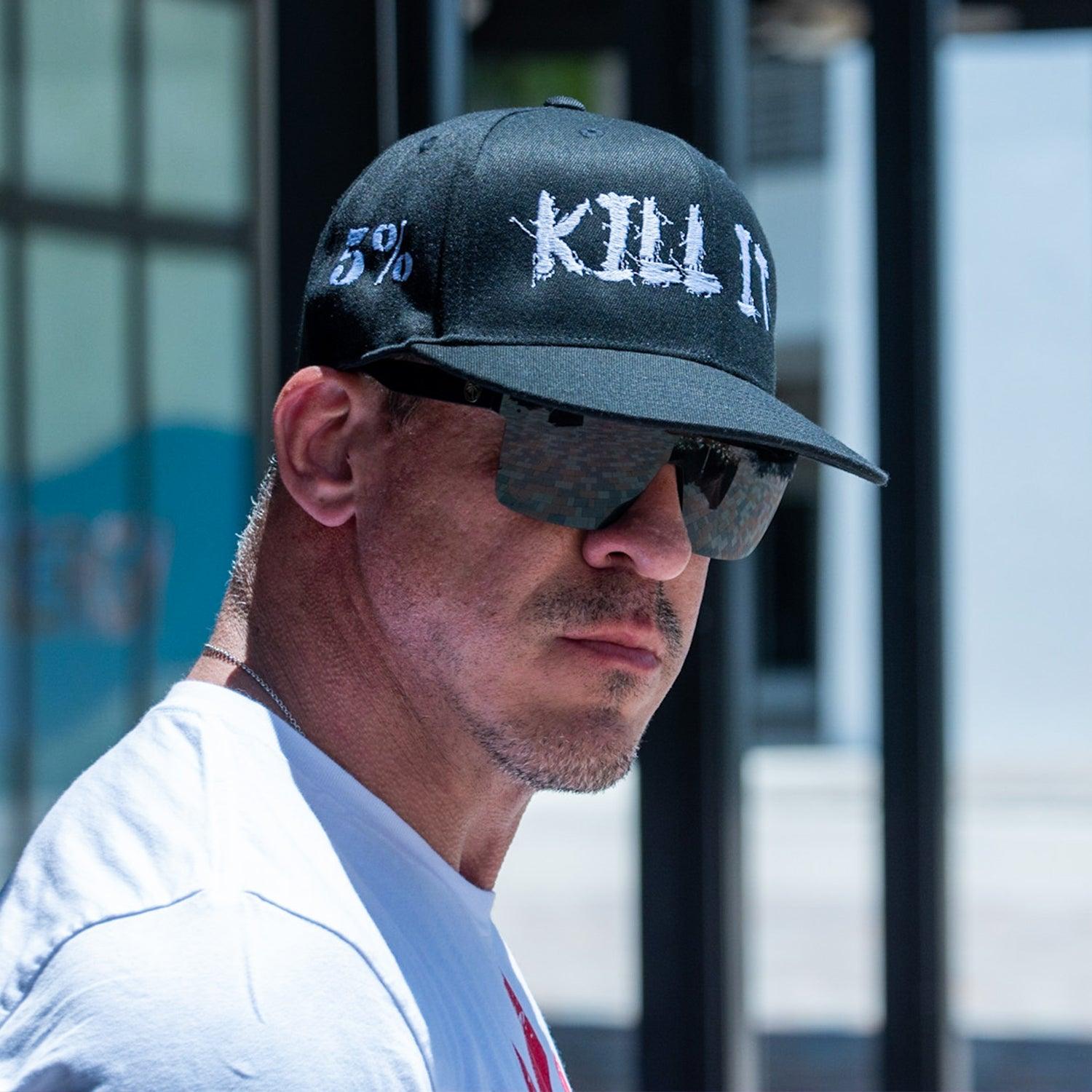 Love It Kill It, Black Hat with White Lettering - 5% Nutrition