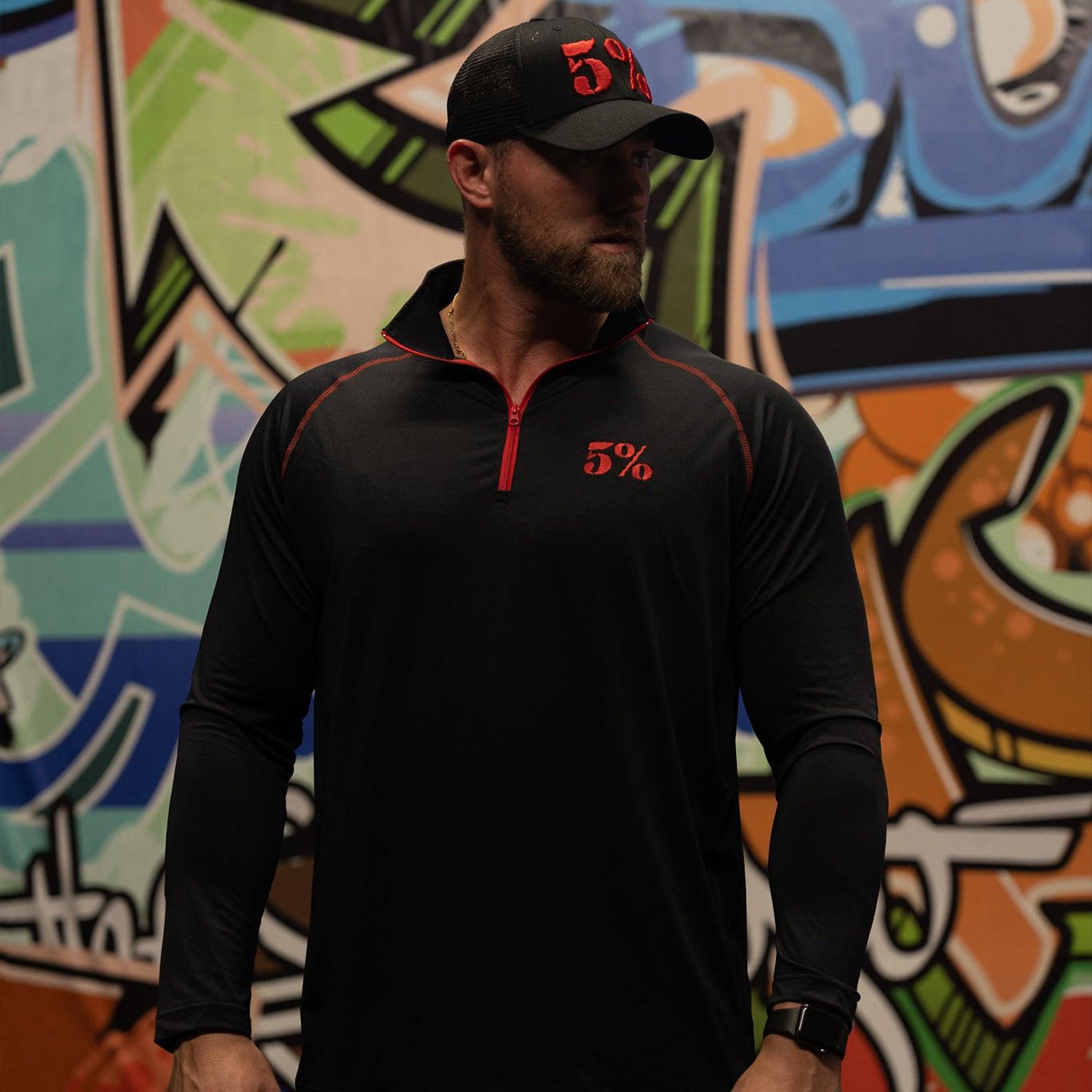 Love It Kill It, Black Long Sleeve Quarter Zip - 5% Nutrition