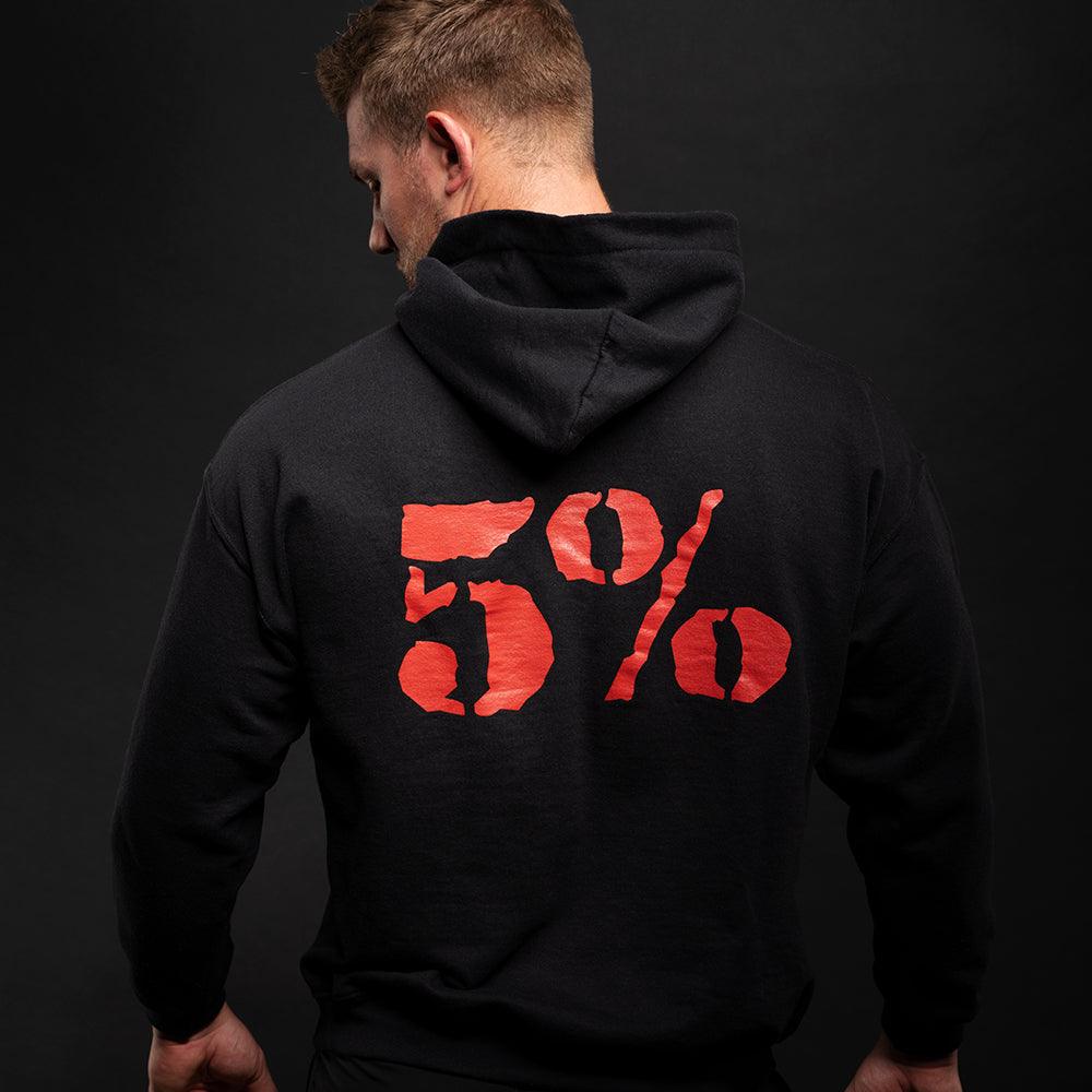 Love It Kill It, Men's Hoodie in Black with Red Graphics - 5% Nutrition