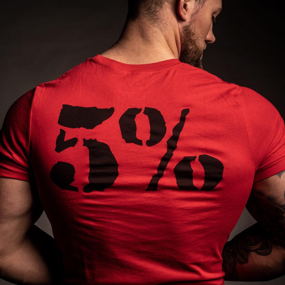 Love It Kill It, Red T-Shirt with Black Graphics - 5% Nutrition