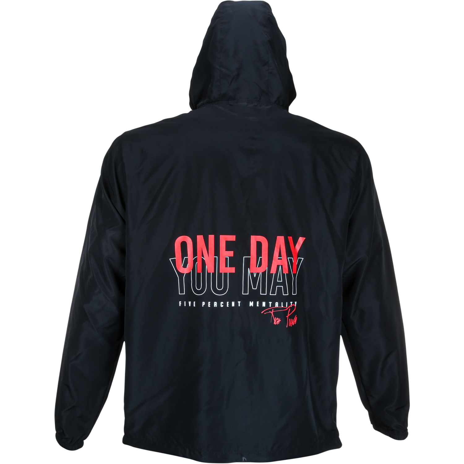 One Day You May Windbreaker (Black) - 5% Nutrition