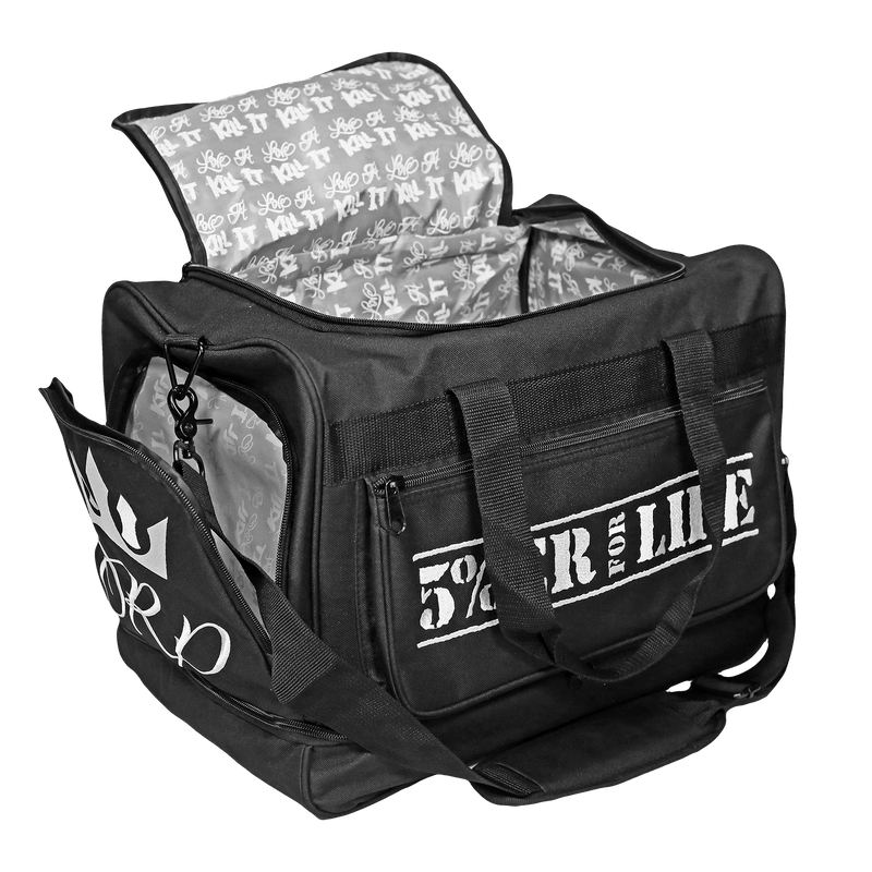 Signature RP Crown, Black and White Gym Bag