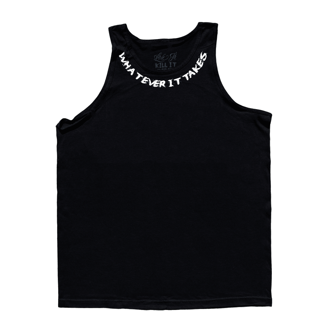 Whatever It Takes, Black Tank Top with White Lettering - 5% Nutrition